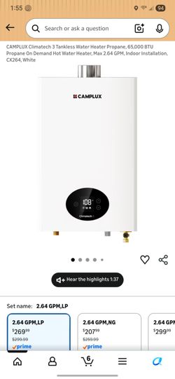 Tankless water heater