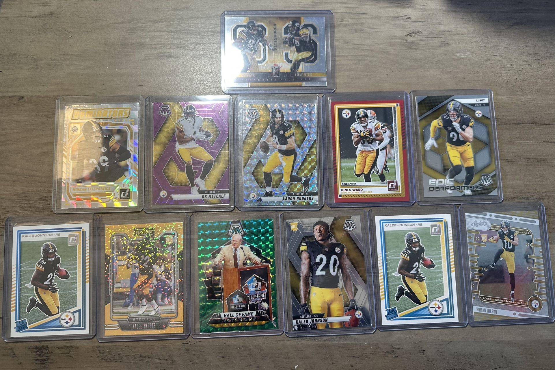 Pittsburgh Steelers Team Lot (12) - Rookies, Color, & Inserts