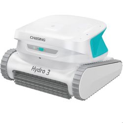 Hydro3 Cordless Pool Vacuum Robot with Dual Tumbo Pumps- Green Floor Wall Waterline Cleaning, 5070 GPH Suction Flow, Self-Parking, Max 160 Mins Runtim