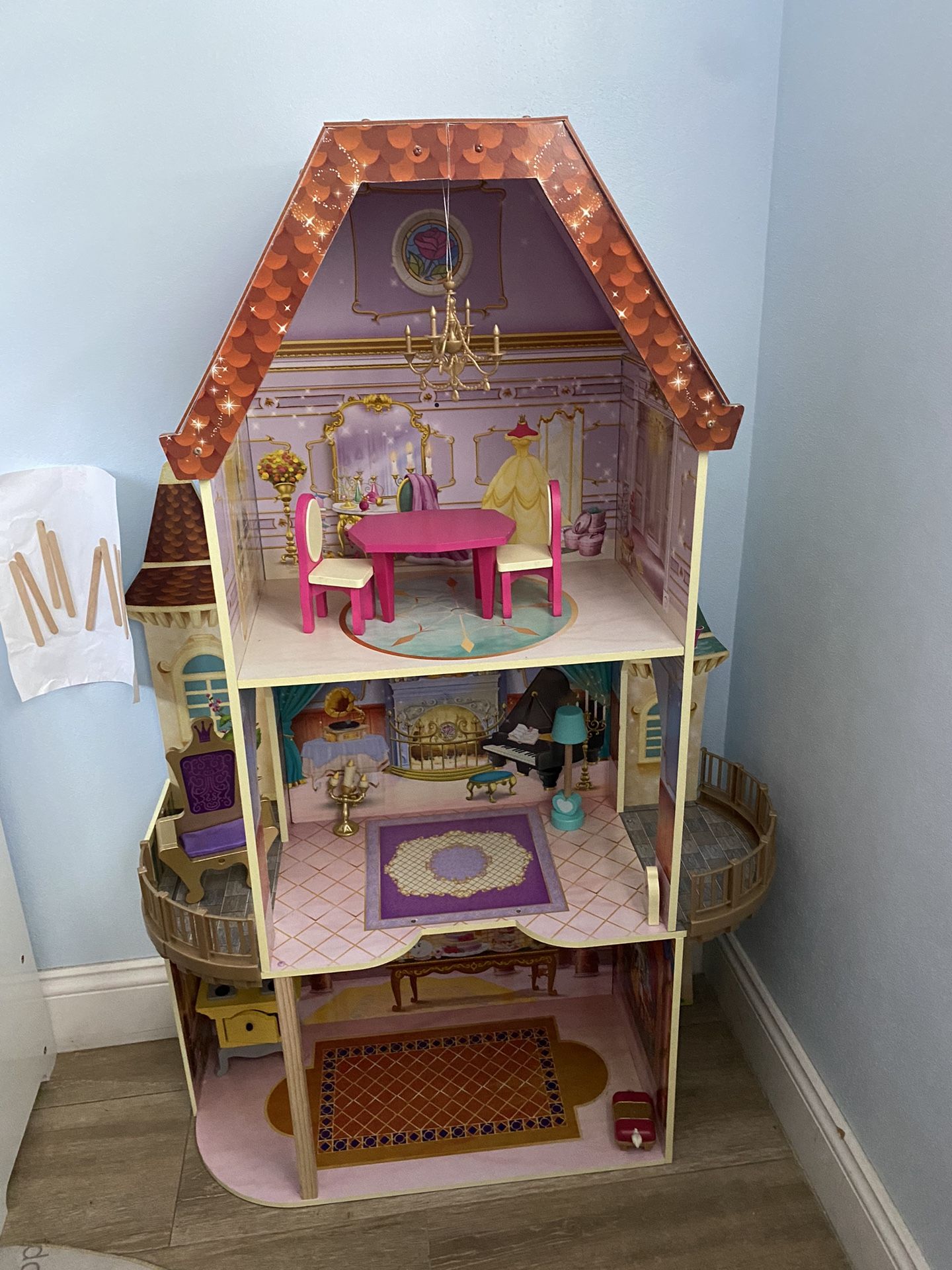 Princess belle dollhouse sale