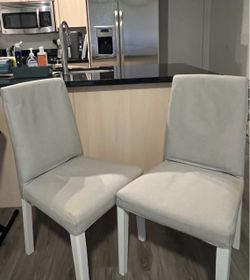 Pair of  Dining Chairs – Light Gray