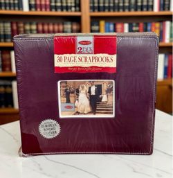 New Memory Stor 12 x 12 Burgundy Leather Scrapbook Albums 2-Pack