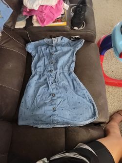 Girls Button Up Dress