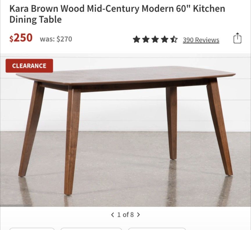 Living Spaces Dining Table