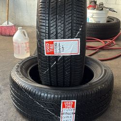 215/55/16 BRIDGESTONE 2 TIRES SEMI NEW