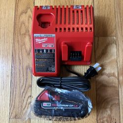 Milwaukee M18 Battery And Charger (New)