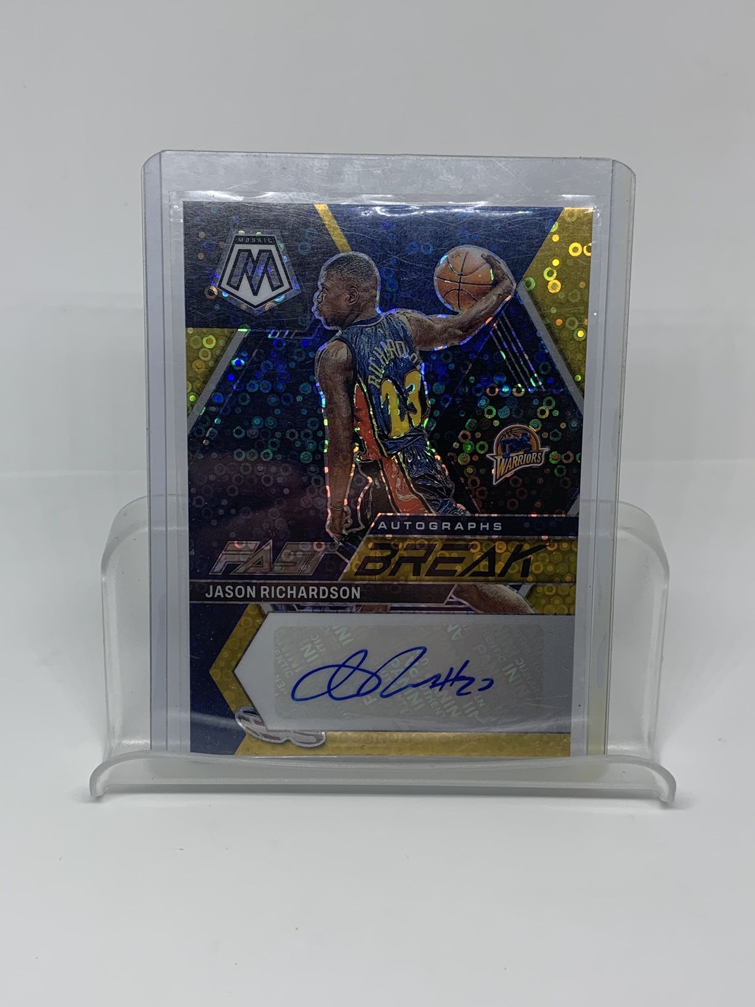 Jason Richardson GOLD /10 AUTO Panini Mosaic Golden State Warriors