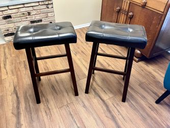 (2) Faux Leather Barstools