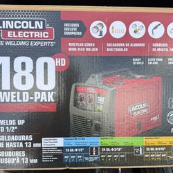 Lincoln electric 180HD Weld-Pak MiG Welder new 