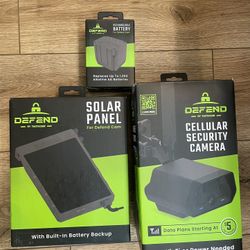 Solar Panel & Cellular Security Camera With Rechargeable Battery 