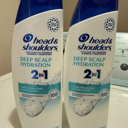 Head and Shoulders 2 in 1 Dandruff Shampoo and Conditioner, Deep Scalp Hydration, 12.5 fl oz