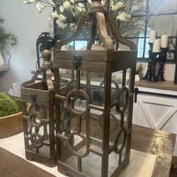 Matching Wood Lanterns 