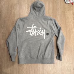 Size Large - Stussy Script Gray Hoodie Supreme