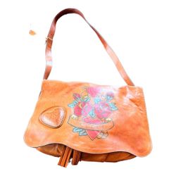 Gucci Orange Leather Tattoo Flap Bag