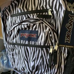 3 New Jansport Zebra Backpacks