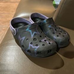 Purple And Black Kids  Girls Crocs 