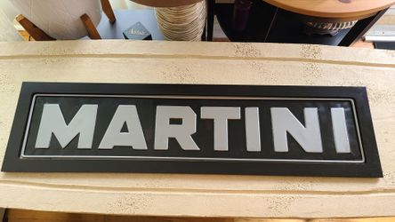 Martini Cocktail Large Metal Decor Sign