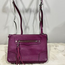 Rebecca Minkoff Pink Leather Studded Chain Crossbody Body Purse