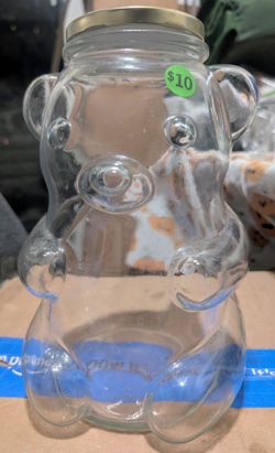 Glass Bear Cookie Jar