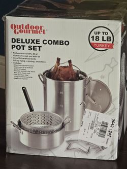 30-Quart Outdoor Gourmet Fry/Boil Pot & Basket (No Lid)