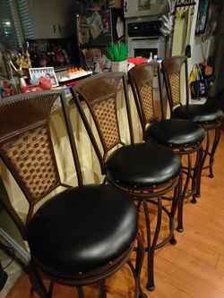 4 bar stools chairs barstools 29"