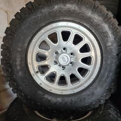 17" F150 6 Lug New Wheels And Wrangler Duratrac Tires 