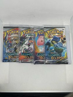 Pokemon tcg Cosmic Eclipse booster pack art set SEALED NEW