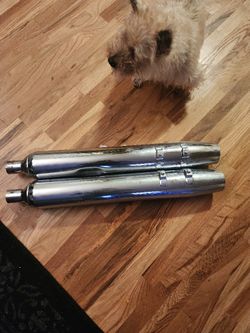Chrome Slip On Exhaust For Harley Davidson 