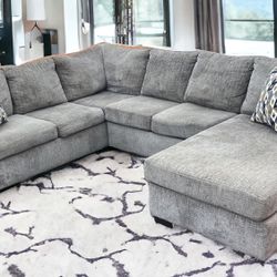 Grey Sectional Couch… Delivery Available