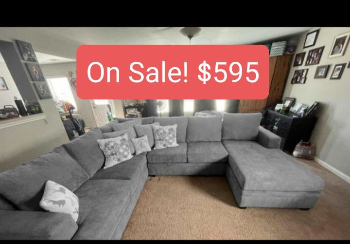 Grey Sectional Couch Sofa With Chaise