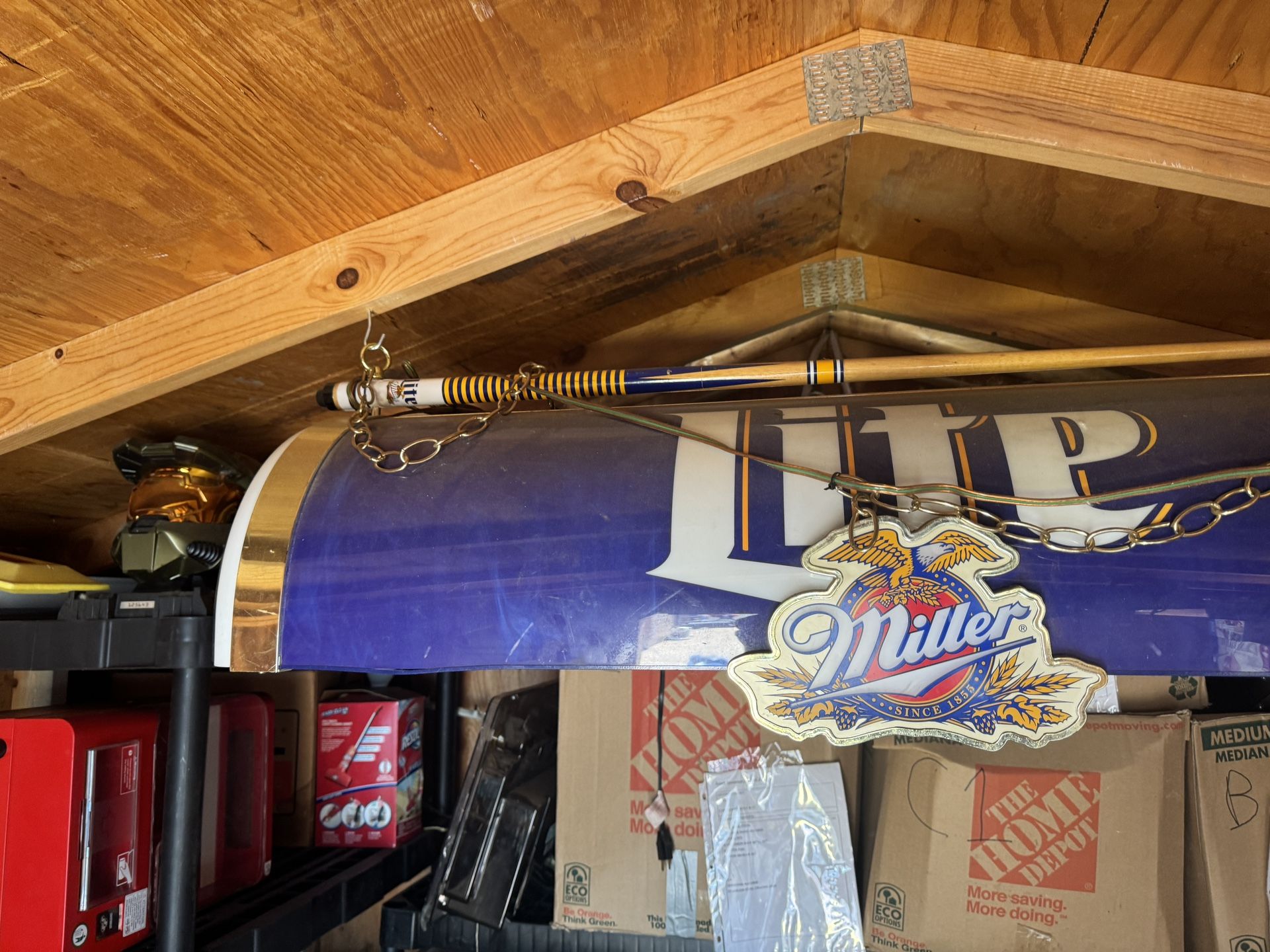 Miller Light Pool Table Light