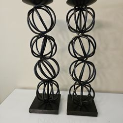 Set of 2 Candle Holders 18"Tall