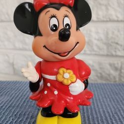 Vintage Walt Disney Productions Minnie Mouse Plastic Coin Bank
