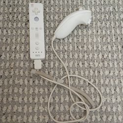 Nintendo Wii controller and nunchuck