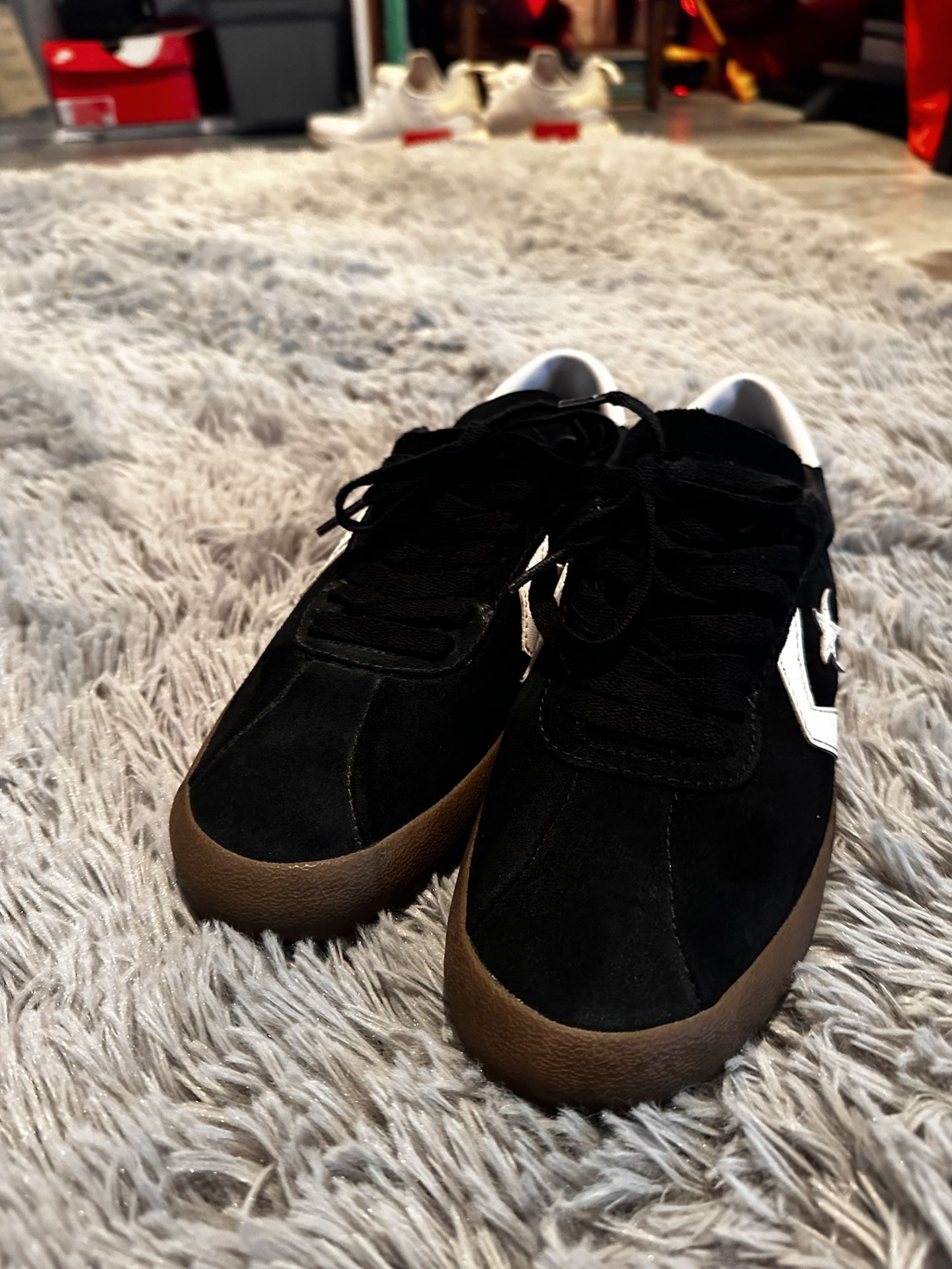 Converse Breakpoint Black White GUM Leather  7.5