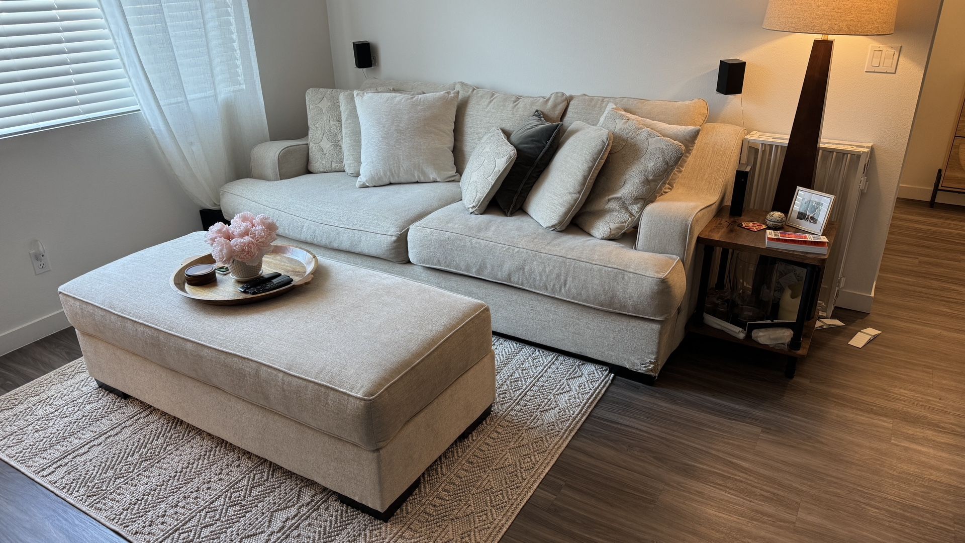 Spartan Sofa and Ottoman Set