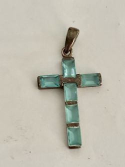 Topaz, amethyst and cloisonné  crosses. $20 each