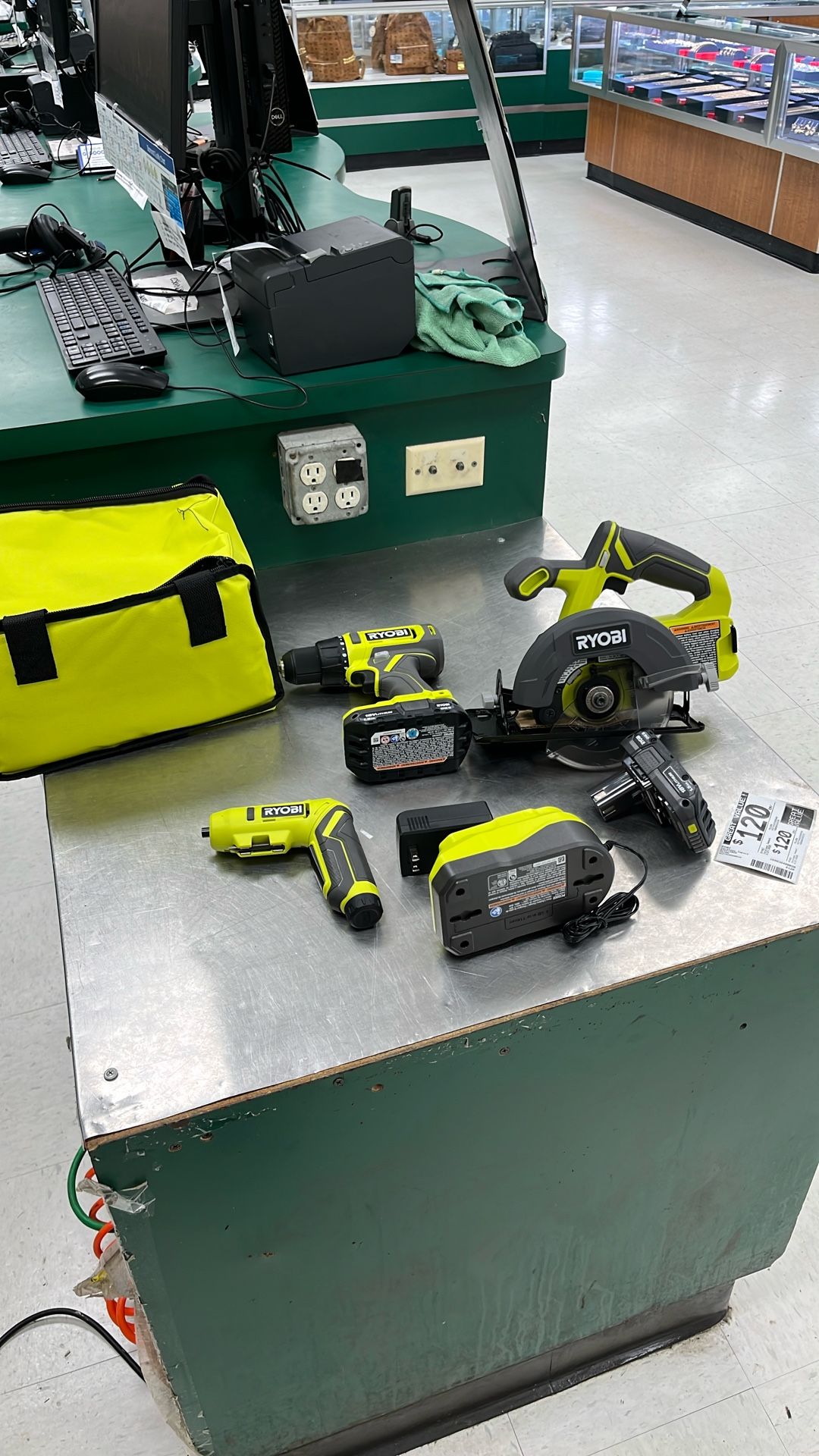 Ryobi 3 Pc Combo 2 Batteries And Charger