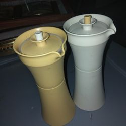Vintage Set of 2 Tupperware Cruet Oil Vinegar Salad Dressing Containers