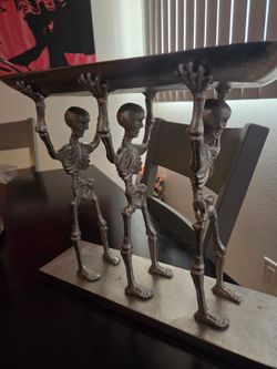 Metal Skeleton Serving Tray