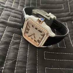 Vvs Moissanite Rubber Band Watch
