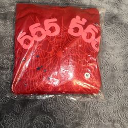 Red 555 Sp5der Hoodie