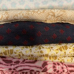 Fabulous Vintage 60s Polyester Fabric Remnants 