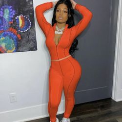 Orange Tracksuit Size m 
