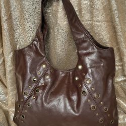 Avon brown studded hobo bag
