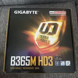 New GIGABYTE B365M HD3 Motherboard Intel B365 LGA1151 2*DDR4 Micro ATX VGA DVI HDMI