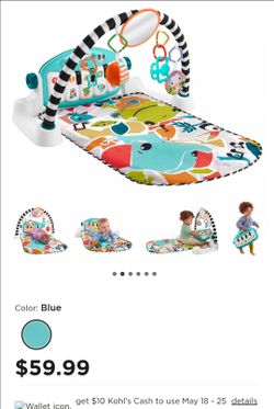 Glow and Grow Kick & Play Piano Gym Baby Playmat with Musical Learning Toy