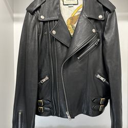 Gucci Plonge Leather Bike Jacket Authentic 