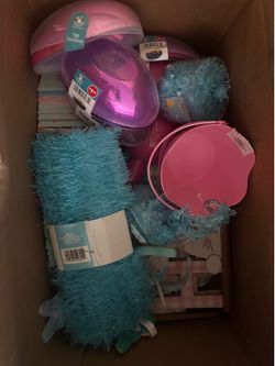 Full box of Easter decor