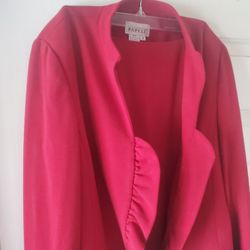 Women's.  Red. Dress  Suit.  Size 10. Deltona 